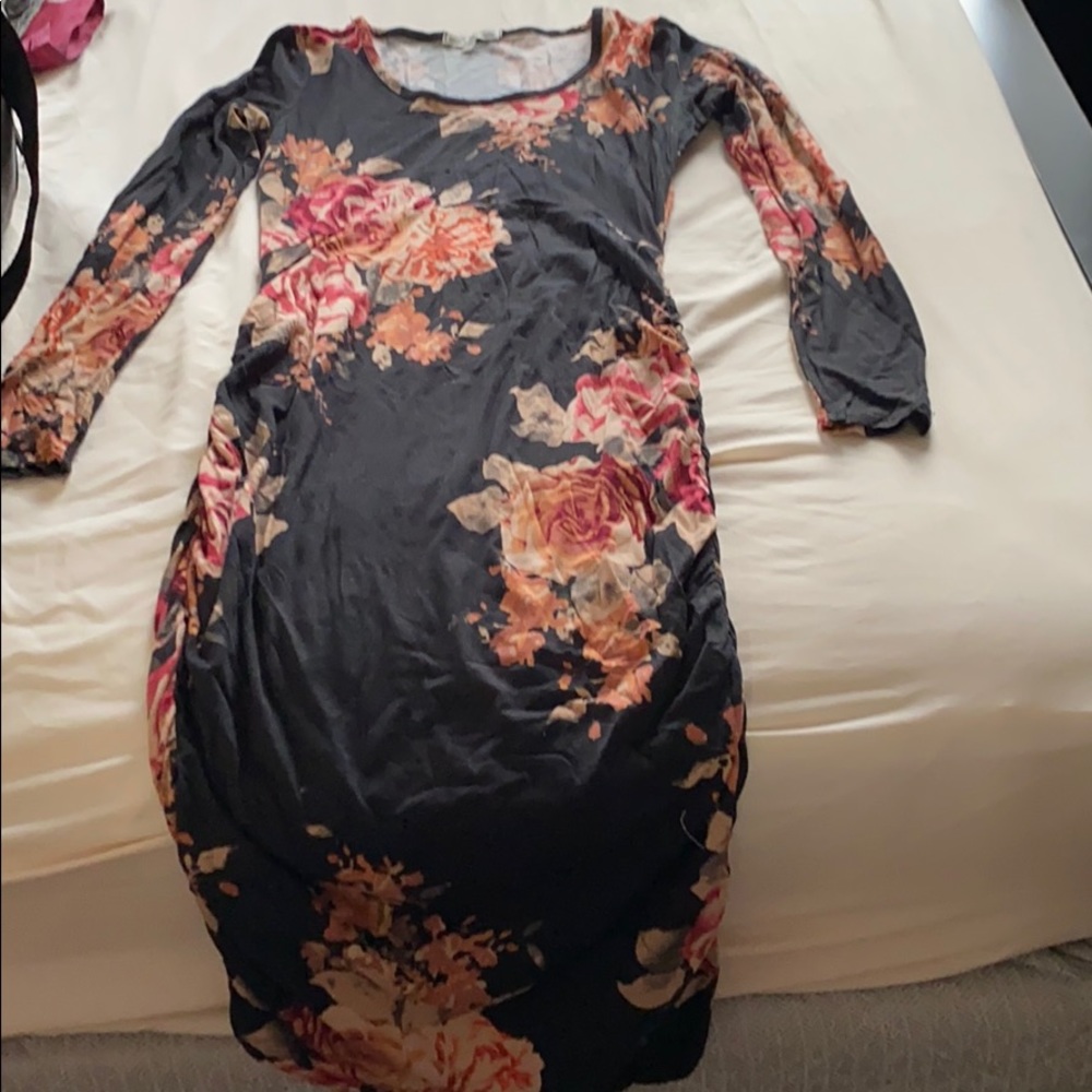 Cute stretchy floral dress Long
